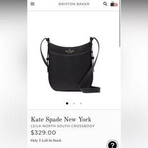 NEW WITH TAGS Kate Spade New York black leather crossbody